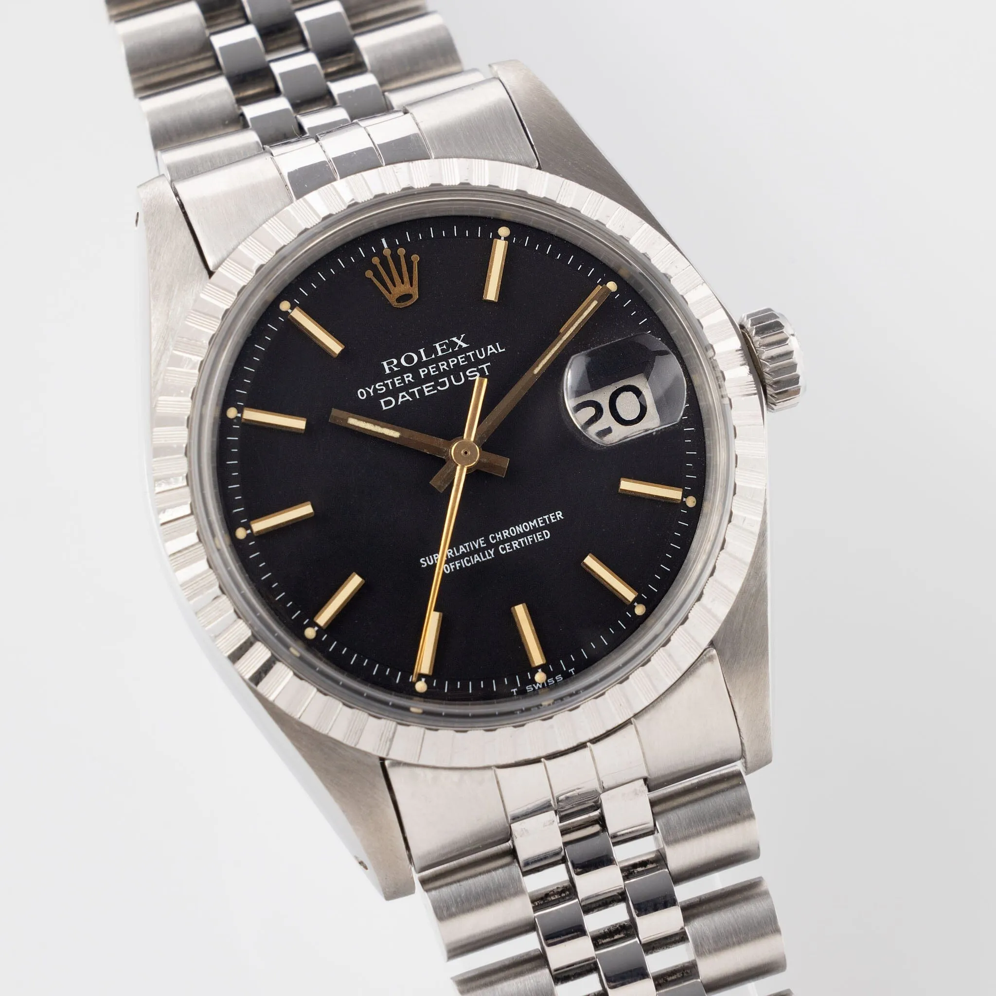 Rolex Datejust Matte Black Dial Ref 1603