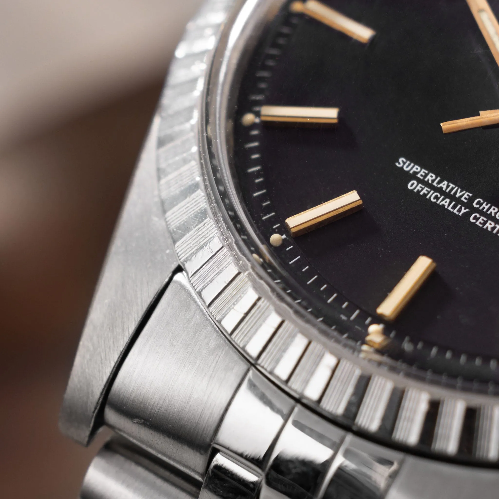 Rolex Datejust Matte Black Dial Ref 1603