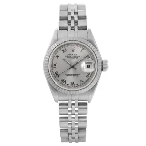 Rolex Datejust Steel Jubilee Silver Roman Dial Automatic Ladies Watch  TFJ-142508503