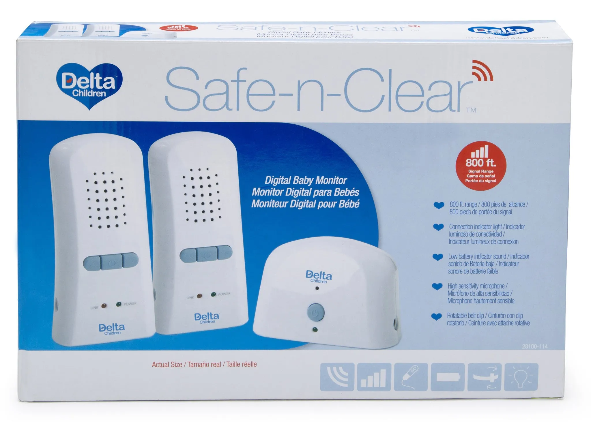 Safe-n-Clear 2 Parent Digital Baby Monitor (non LED)