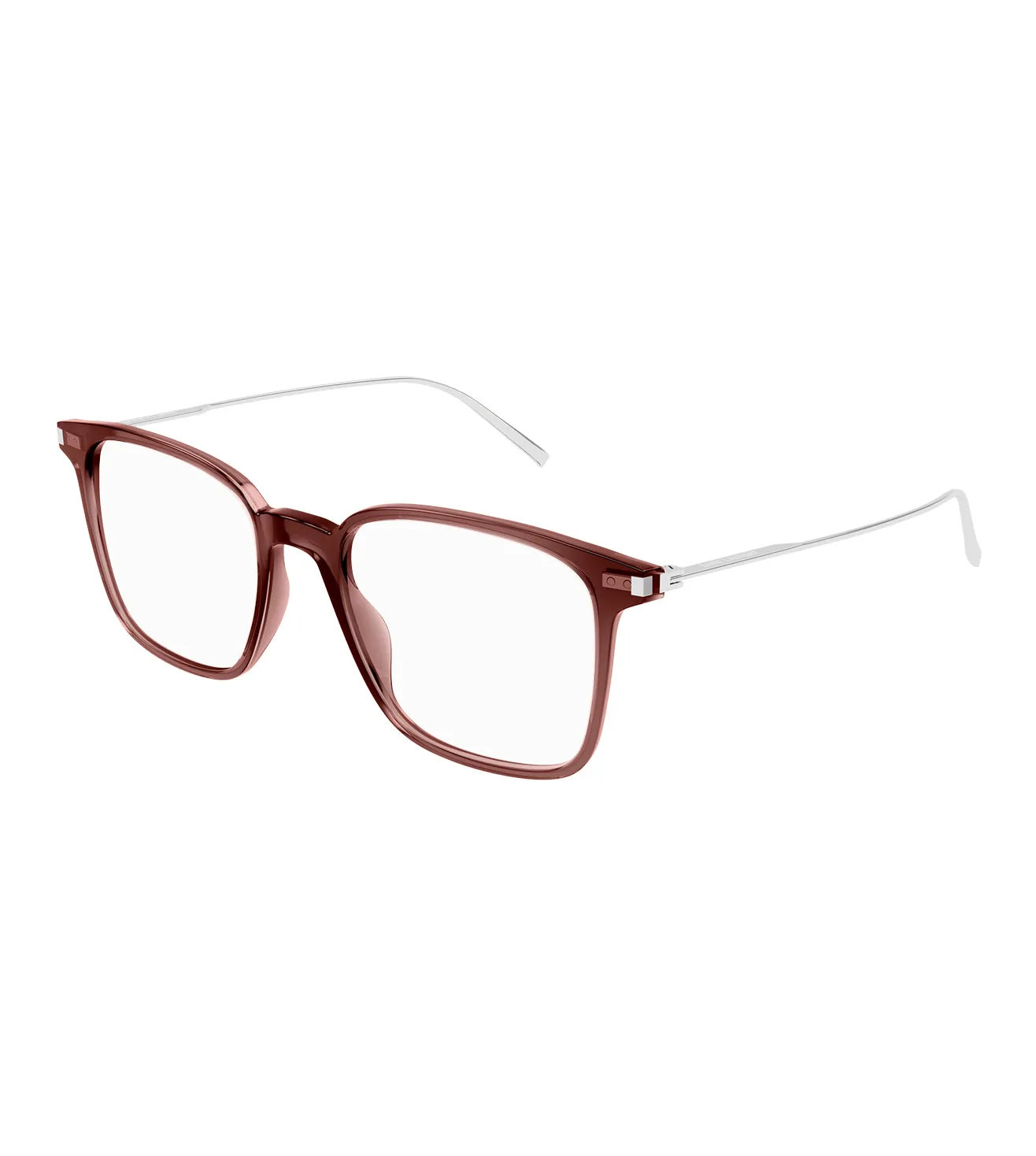 Saint Laurent Women's Brown Square Optical Frame