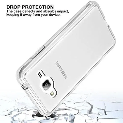 Samsung Galaxy J3 Case / J3V Case | Express Prime Case | Galaxy Sky Case | Amp Prime Case | Galaxy Sol Hybrid Armor EZ-Grip Bumper Case - Clear