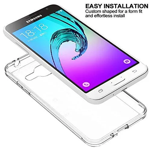 Samsung Galaxy J3 Case / J3V Case | Express Prime Case | Galaxy Sky Case | Amp Prime Case | Galaxy Sol Hybrid Armor EZ-Grip Bumper Case - Clear