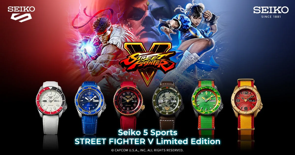 Seiko 5 SRPF24K1 Street Fighter "Zangief" Automatic Watch for Men's