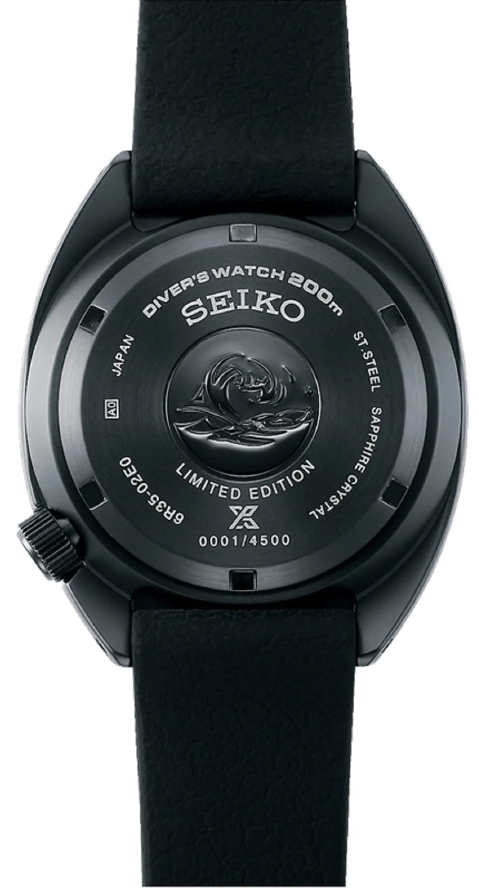 Seiko SPB335J1 Prospex The Black Series Limited Ed Turtle Automatic Watch for Men