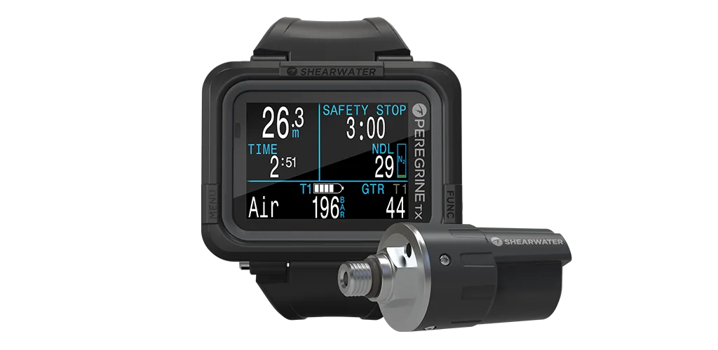 Shearwater Peregrine TX Air Integrated Color Dive Computer with Compass