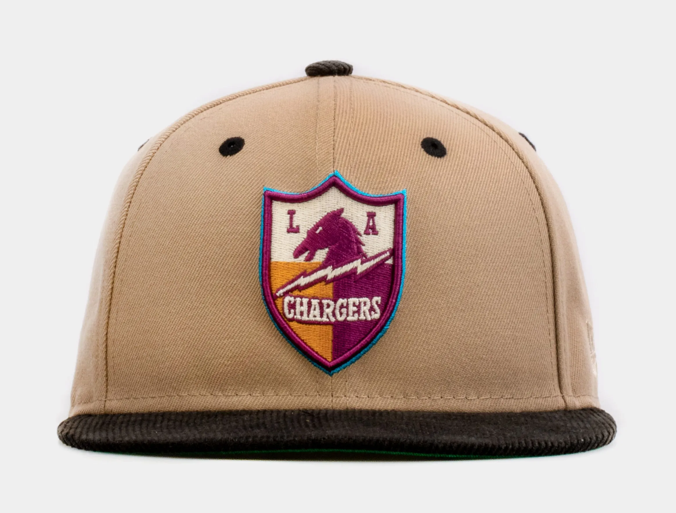 SP Exclusive Desert Sky Los Angeles Chargers 59Fifty Mens Fitted Hat (Beige/Black)