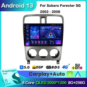 Subaru Forester SG XV 2002 - 2008 Android 13 Multimedia  Carplay جهاز ترفية وملاحة سوبارو اندرويد كاربلاي