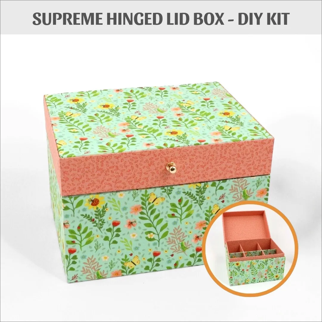 Supreme hinged lid box BIG DIY kit, cartonnage kit 201, members only