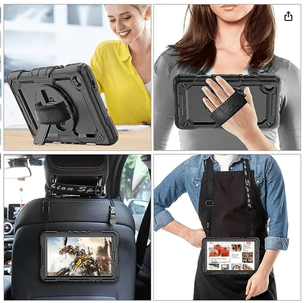 Tough Case designed for 8.7" Samsung-based Speech Tablet with Screen Protector & Strap