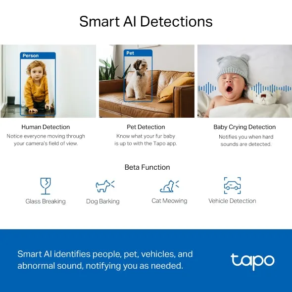 TP-Link Tapo TC72 / C220 2K 4MP Pan & Tilt Wireless WiFi Home Security Surveillance IP Camera