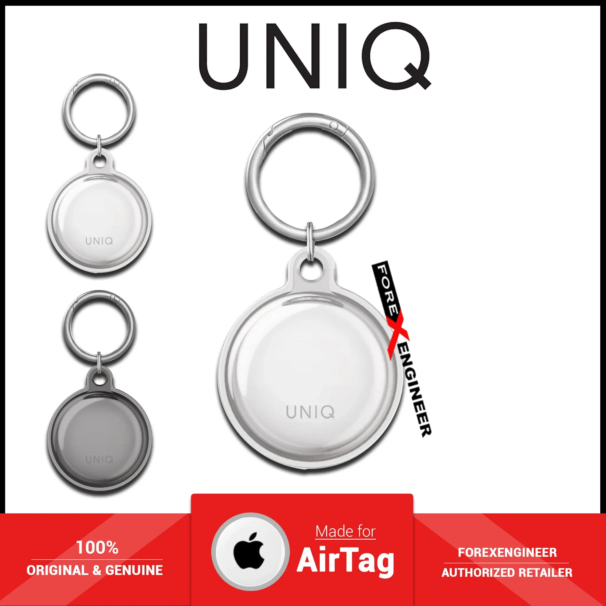 UNIQ Glase Case for AirTag - Clear Protective Case in True Clarity - Clear (Barcode: 8886463677445 )