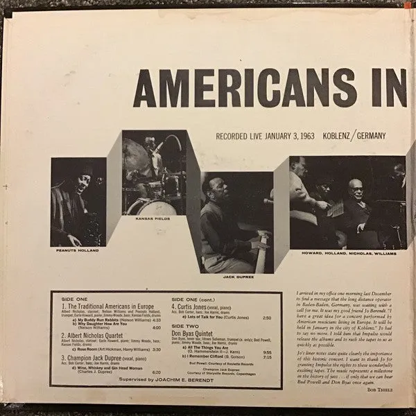 Various - Americans In Europe, Vol.2 - LP