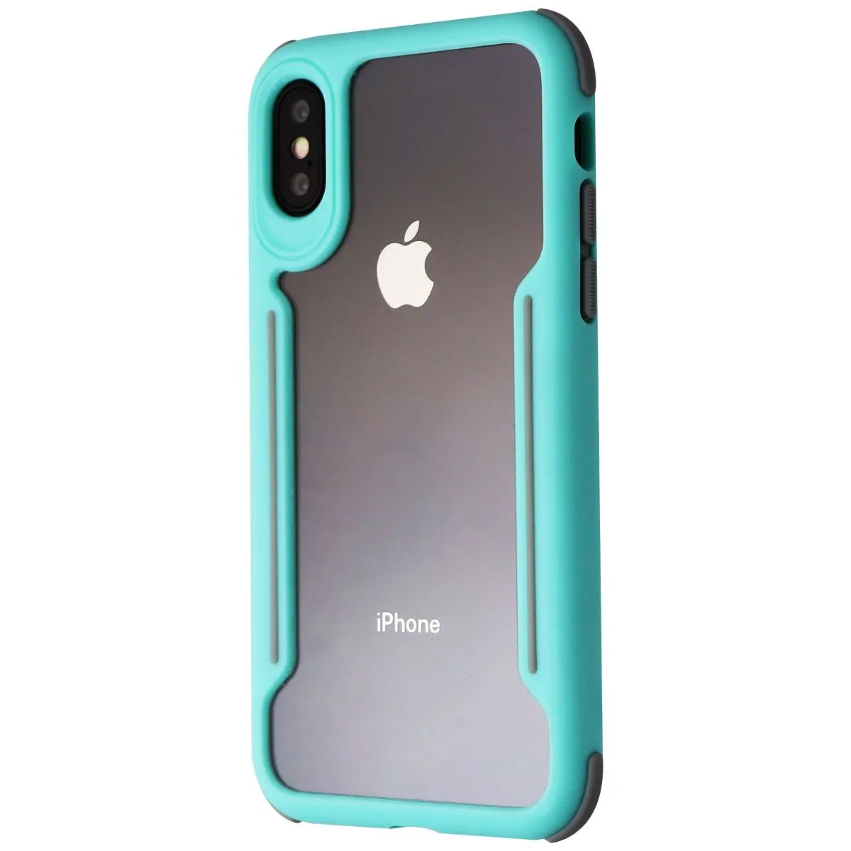 Verizon Slim Guard Series Case for Apple iPhone XS and X - Clear/Teal/Gray