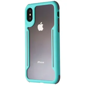 Verizon Slim Guard Series Case for Apple iPhone XS and X - Clear/Teal/Gray