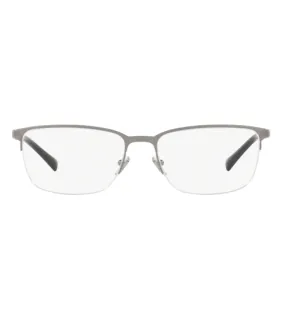 Versace Men's Gunmetal Rectangular Optical Frame