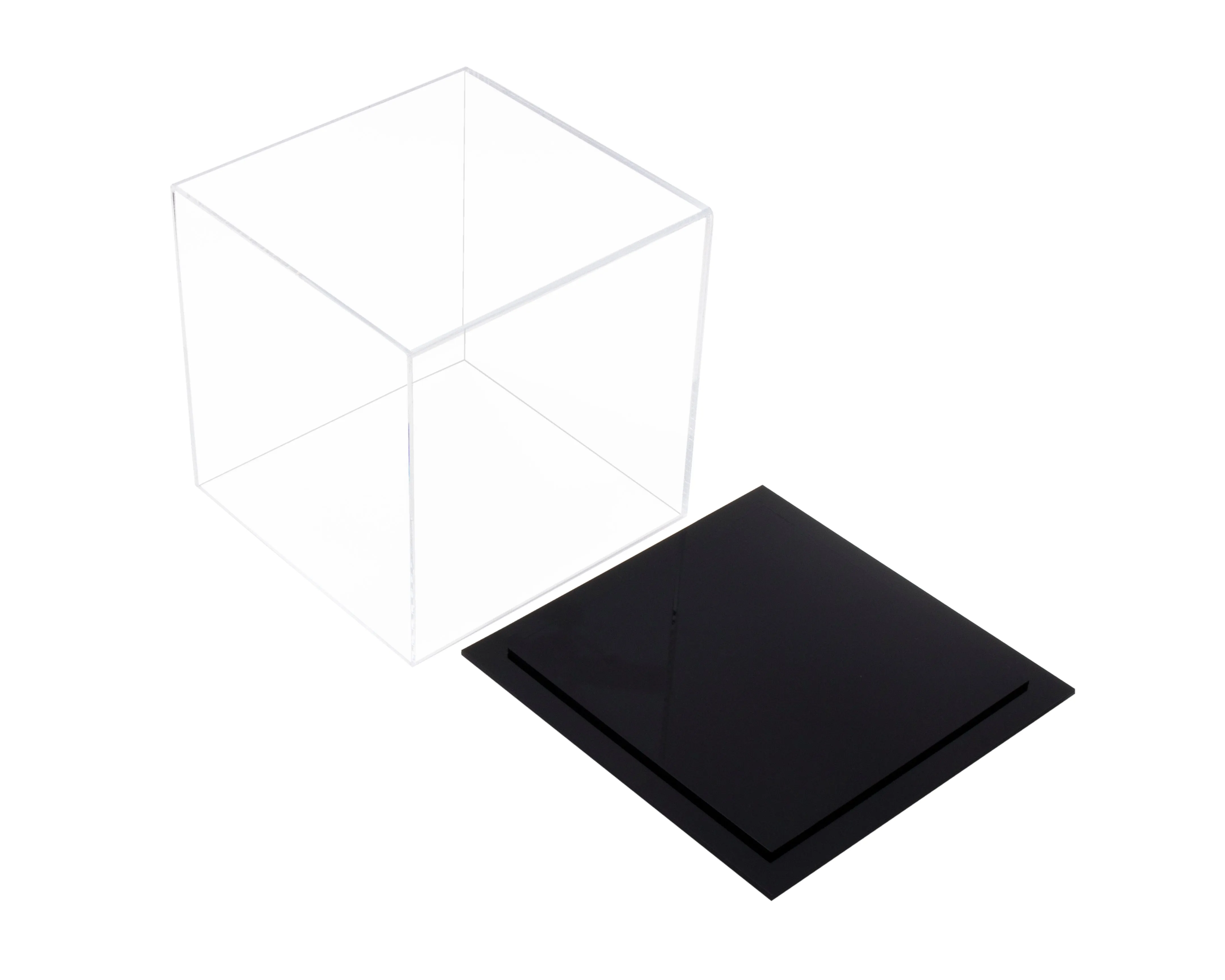 Versatile Acrylic Clear Display Case, Cube, Dust Cover or Riser 6" x 6" x 6" (A058/V31)