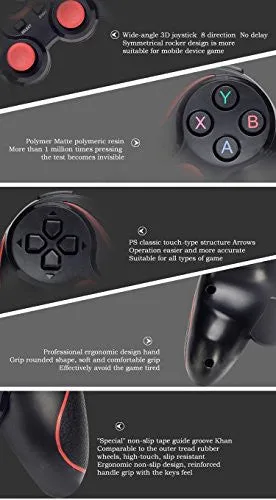 VIGICA Bluetooth Gamepad Wireless Controller for Android Smart Phone Google Cardboard