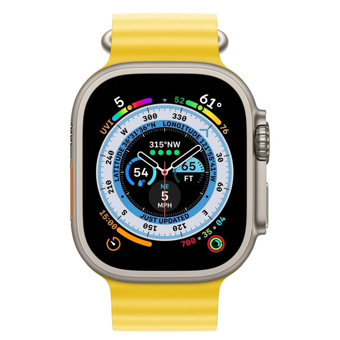 Watch Ultra Gps   Cellular 49Mm Titanium Case With Yellow Ocean Band