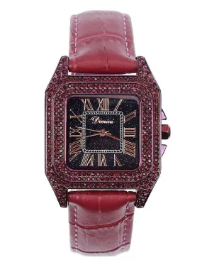 Women's Watch Square dial leather strap elegant watch