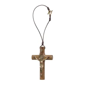 Wooden Cross Auto Accessory